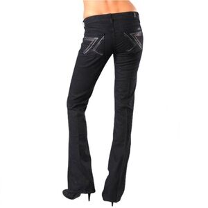 RARE 7 For All Mankind Flynt Metallic Pocket Boot Cut Jeans
